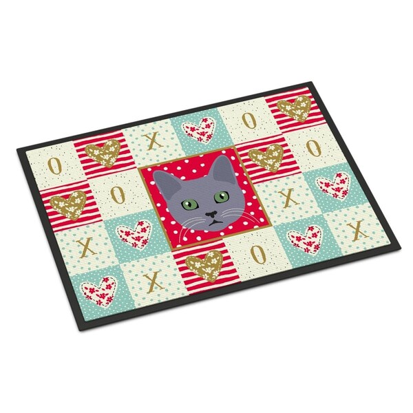 Carolines Treasures 24 x 36 in. Korat Cat Love Indoor or Outdoor Mat CK5124JMAT - main